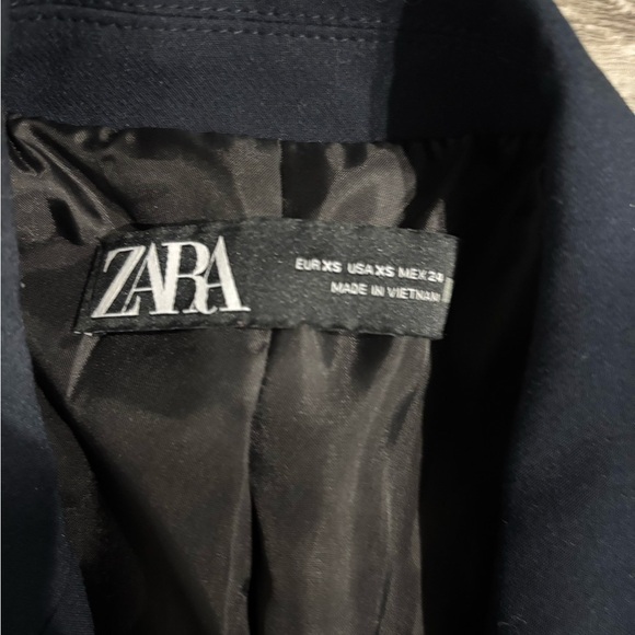 Zara Navy Oversized Blazer, Size: XS - Picture 4 of 5